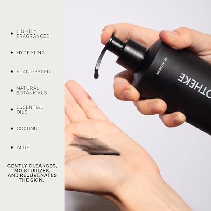 APOTHEKE LIQUID HAND SOAP, CHARCOAL (10 FL OZ) - HYDRATING HAND WASH WITH NATURAL COCONUT & ALOE VERA - Image 4